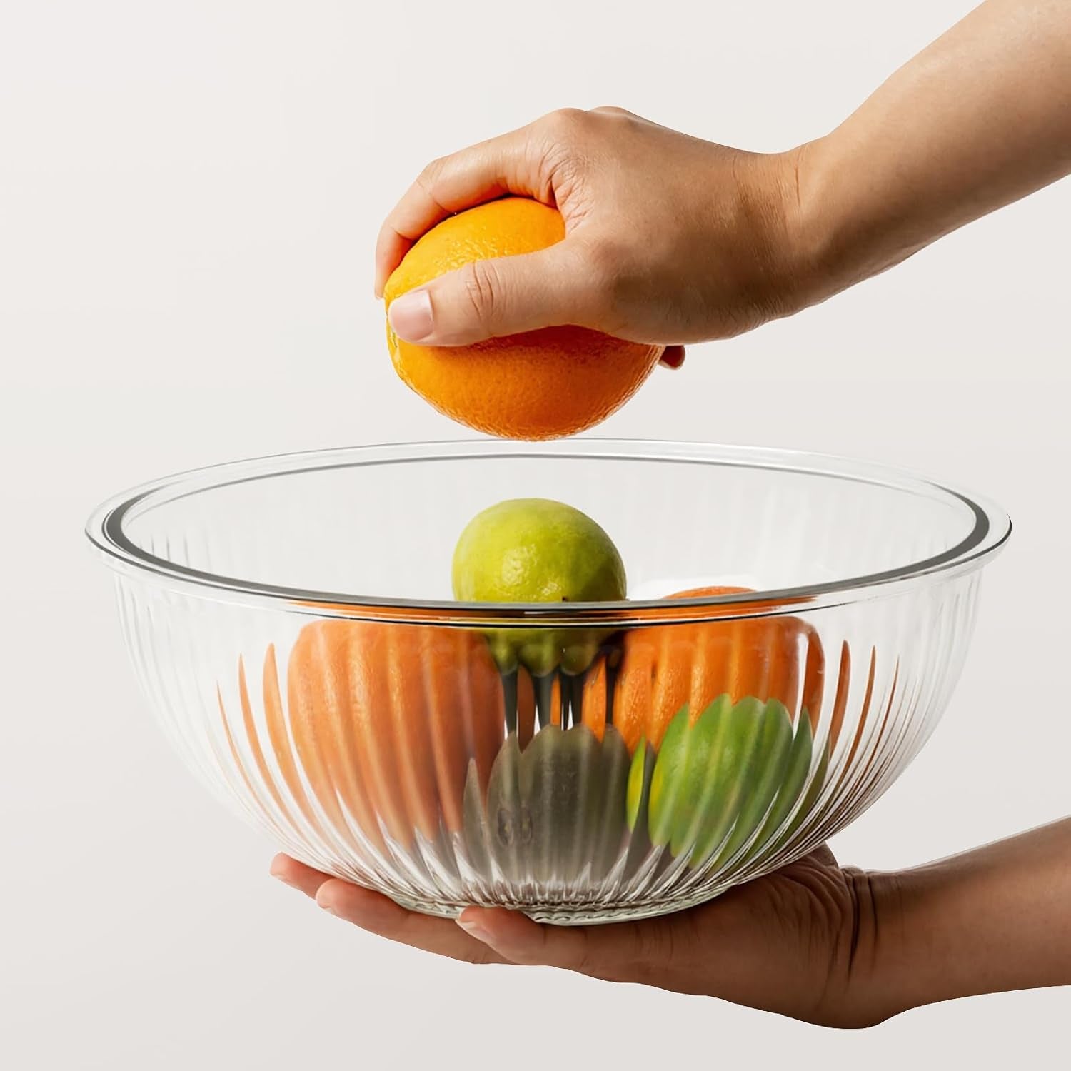 Glass Mixing Bowls with Lids 5 PCS Set | Glass Bowls for Kitchen Service, Baking, Meal Prepping and Salad | BPA Free, Microwave, Dishwasher and Oven Safe